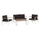 Set alumini LIFE 4-pjesësh për ambient të jashtëm (HM5089.11), bardhë/ gri