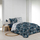 Komplet çarçafësh Douceur d'intérieur CLARISSE, 240x220, 100% pambuk bio, me lule bimore, blu e errët