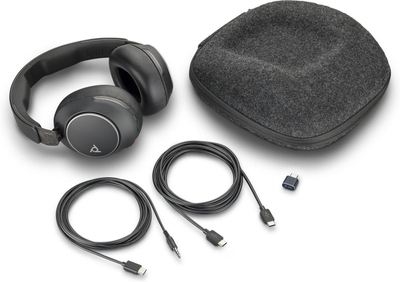 Kufje Poly Voyager Surround 80 UC, Bluetooth, Boomless, të zeza