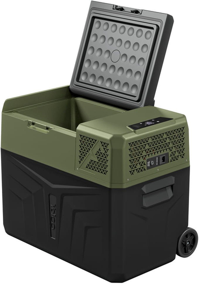 Frigorifer portativ Yolco BCX40, 39L, kompresor, Bluetooth, i gjelbër