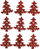 Sticker dekorativ Craft with Fun EVA Glitter Christmas Tree, 9 copë, shumëngjyrëshe