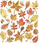 Sticker letre Dalprint Autumn Leaves, 28 copë, 15 x 17 cm, shumëngjyrëshe
