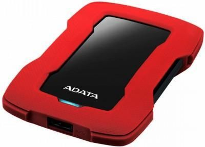 Hard disk i jashtëm ADATA HD330, 2TB, USB 3.1, i zi me të kuqe