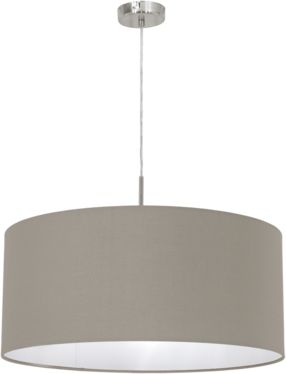 Llampë varëse Netlighting Pasteri, 1xE27, satin nikeli, bezhë taupe