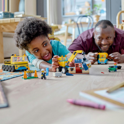 Set lodër LEGO City 60391 Kamiona ndërtimi & vinç me top shkatërrues, kamiona pune, vinç me top, me ngjyra