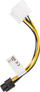 Kabllo Lanberg CA-HD6P-10CU-0015, PCIe 6-pin, 0.15m, e verdhë