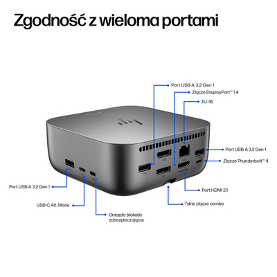 Stacion dokimi HP Thunderbolt 4 G6, 100W, USB C, i zi