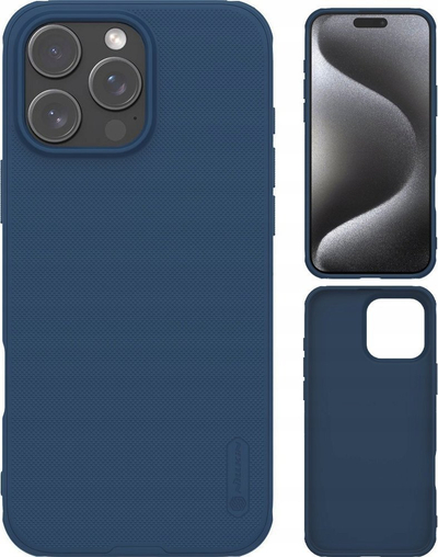 Mbështjellës Nillkin Super Frosted PRO për iPhone 16 Pro Max, TPU, blu