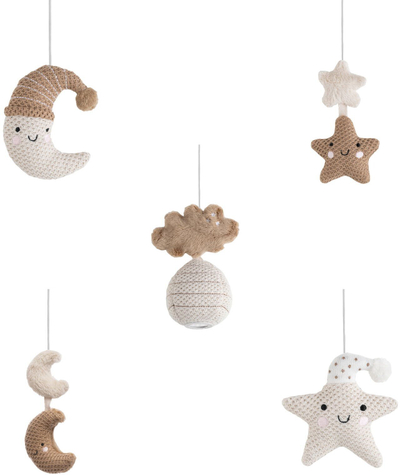Karusel muzikor për bebe Baby's Only Heaven, melodi It’s a Small World, ngjyrë Clay Warm Linen