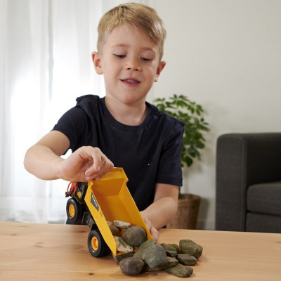 Lodër kamion Majorette Volvo R45D Grand Dump Truck, 20cm, 1:45, e verdhë