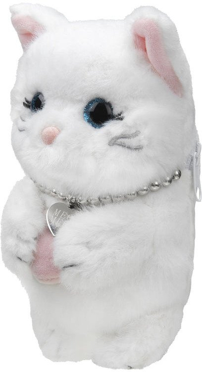 Portofol magnetik Laut Magmoji Wallet Marshmallow Cat, kompatibil me MagSafe, material plush, i bardhë