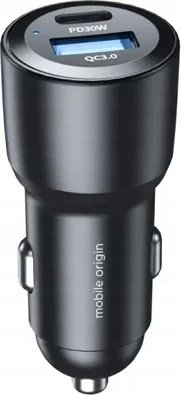 Karikues makine Mobile Origin Car Charger, 60W, me USB‑C edhe USB‑A, i zi