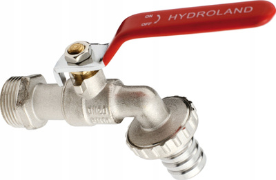 Valvul sferike shkarkimi Hydroland ZKC-15-R-H, lidhje 1/2", bronz, me levë metalike