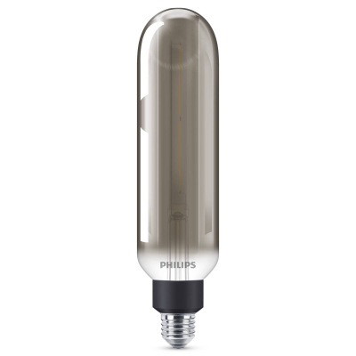Llambë dekorative Philips LED Giant T65, 6.5W 1800K, dimmable, xham smoky