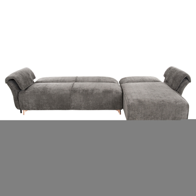 Divan këndor shtrat Mailo HM6071, 300x150 cm, mekanizëm click clack, gri e errët