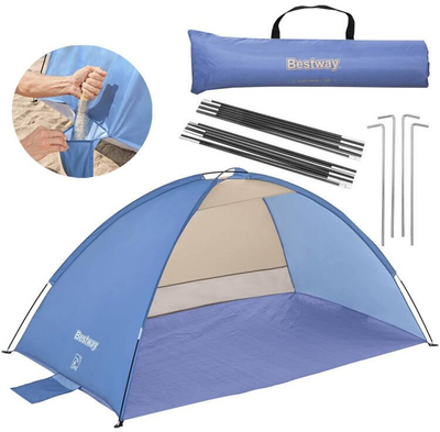 Çadër plazhi Bestway Beach Ground 2, UPF 80, modeli 2024, blu