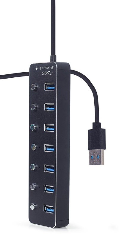 USB Hub Unitek UHB-U3P7P-01, 7 porta, USB 3.1 Gen 1, i zi