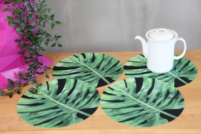 Set nënpjatash Bertoni Round Table Mat, 4 copë, 33 cm, dizajn Galapagos Night