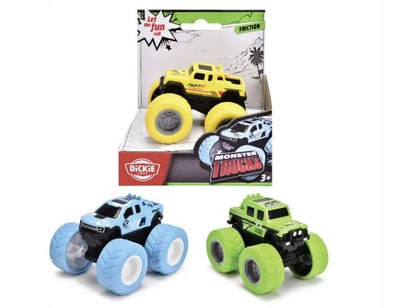 Makina lodër monster truck Dickie, 8.5cm, me fërkim, shumëngjyrëshe