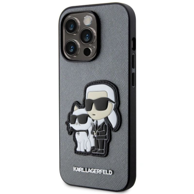 Mbulesë telefoni Karl Lagerfeld Original, për iPhone 14 Pro 6.1", hardcase TPU, argjendi