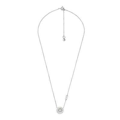 Set për femra Michael Kors, vathë + qafore, i argjendtë