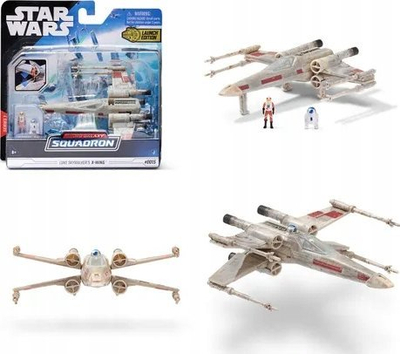 Lodër Star Wars Micro Galaxy Squadron X Wing Luke Skywalker, 12cm, me figura, e bardhë