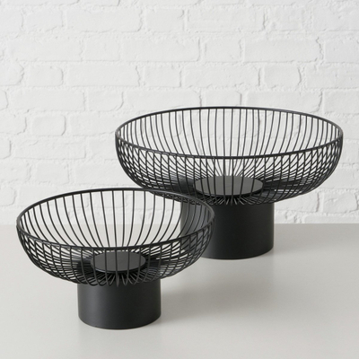 Set qëndroresh frutash Boltze Cindy, metal, 2 copë, i zi