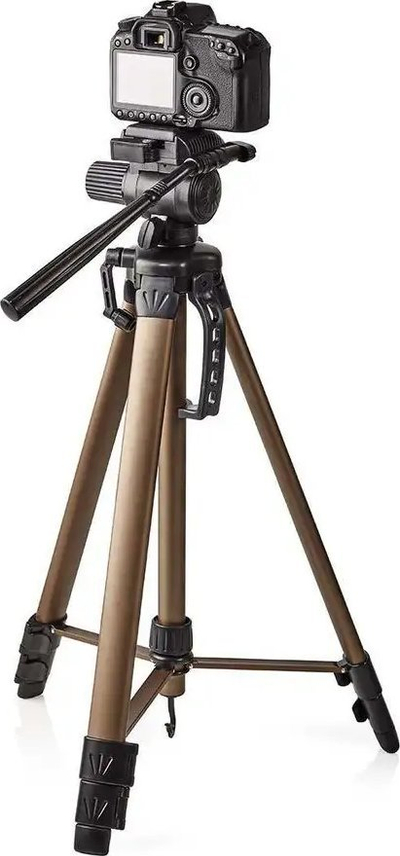 Tripod për kamerë Nedis Pan &amp; Tilt, 161cm, deri 4kg, i zi