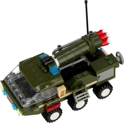 Lodra ndërtuese Alleblox AB3034 Military, 180 blloqe, 3 në 1, me ngjyra