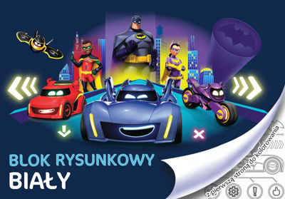 Bllok vizatimi Teka Batman, A4, 20 fletë, kopertinë e fortë
