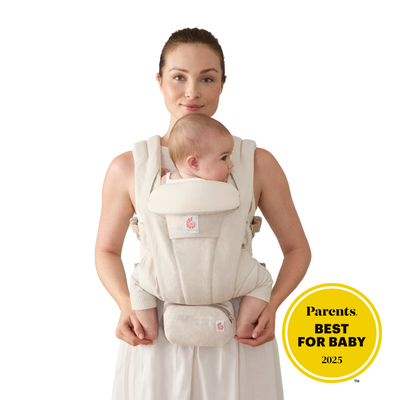 Mbajtëse bebe Ergobaby Omni Deluxe Linen, ergonomike, liri natyral, bezhë