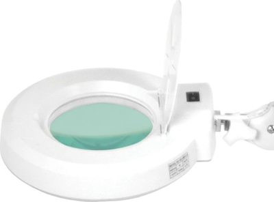 Set salloni Activeshop me karrige Armchair 210, llampë zmadhuse S5 LED edhe stol 302, për sallone bukurie, profesionist, i bardhë