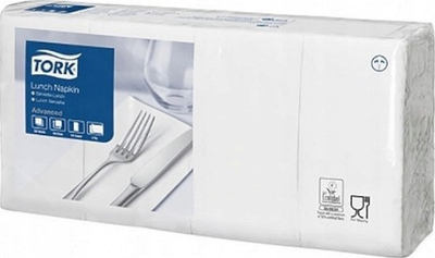 Lecka tavoline Tork Advanced Lunch, 2 shtresa, paketim 200 copë, të bardha
