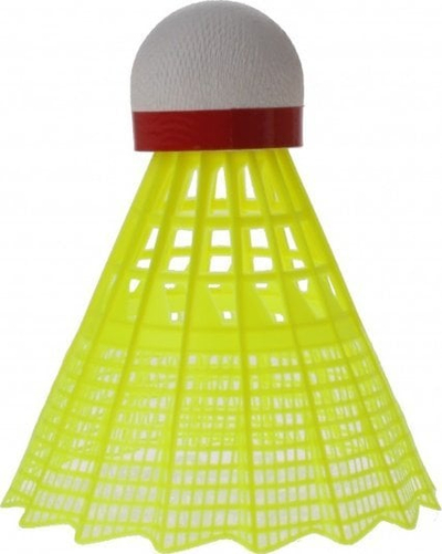 Shuttlecock badminton Talbot Torro Tech 450, najlon, bazë tapë, i verdhë