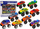 Set lodrash LEAN BIGFOOT RACER, 9 makina monster truck, 4x4, ngjyra të ndryshme
