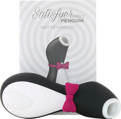 Lodër seksuale Satisfyer Pro Penguin Holiday Edition, stimulues për klitorisin, me valë ajri, e zezë
