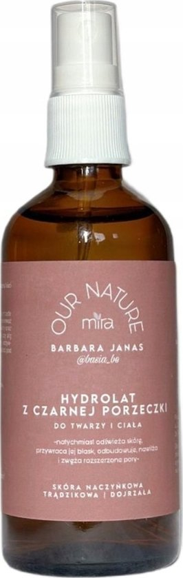 Ujë bimore për fytyrë Mira Our Nature, rrush i zi, 100 ml, për lëkurë të ndjeshme