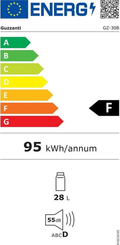 Kuti ftohëse makine Guzzanti GZ 30B, 30L, fto dhe ngroh, gri me jeshile