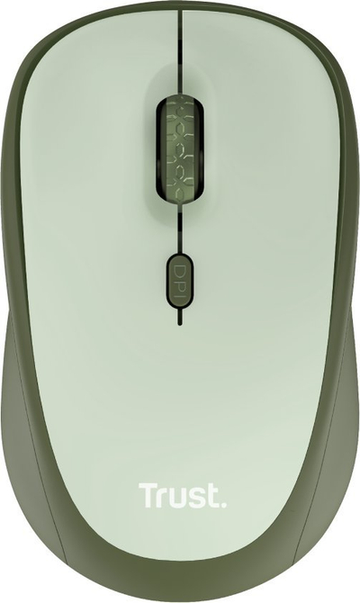 Maus pa tel Trust ECO Yvi+, wireless, kompakt, i gjelbër