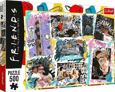 Puzzle Trefl Friends Collage, 500 copa, për të rritur, shumëngjyrësh