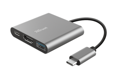 Adapter USB C Trust Dalyx 3 in 1, HDMI, USB A, gri
