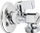 Valvul këndore Hydroland ZK 1/2"-1/2", me filtër, me rozetë, krom