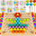 Lodër druni me rruaza Wooden Beads 22403, edukative, shumëngjyrëshe