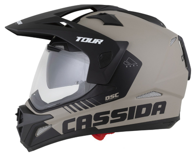 Helmetë moto Cassida Tour 2.0 Dual, ECE 22.06, Pinlock Ready, bezhë e zezë mat