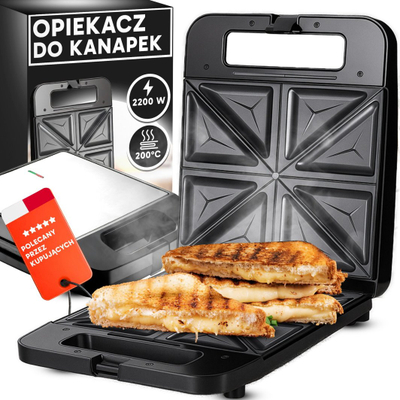 Toaster sanduiçesh Esperanza OR1334, 1400W, 8 toste, i zi