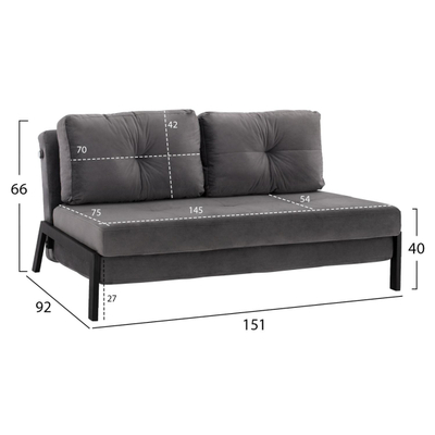 Divan-Shtrat HM3079.11, gri