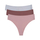 Tanga femrash Under Armour Pure Stretch No Show Thong, set 3 copë, shumëngjyrëshe