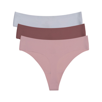 Tanga femrash Under Armour Pure Stretch No Show Thong, set 3 copë, shumëngjyrëshe