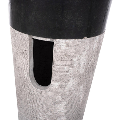 Lavaman konik mermer i zi-gri Φ40×90 cm (HM7808.01), zezë/ gri
