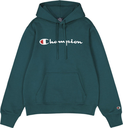 Bluzë me kapuç Champion Hooded M 220253, për burra, pambuk poliester, e gjelbër